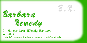 barbara nemedy business card